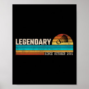 Poster Légende du joueur de badminton depuis octobre 2001
