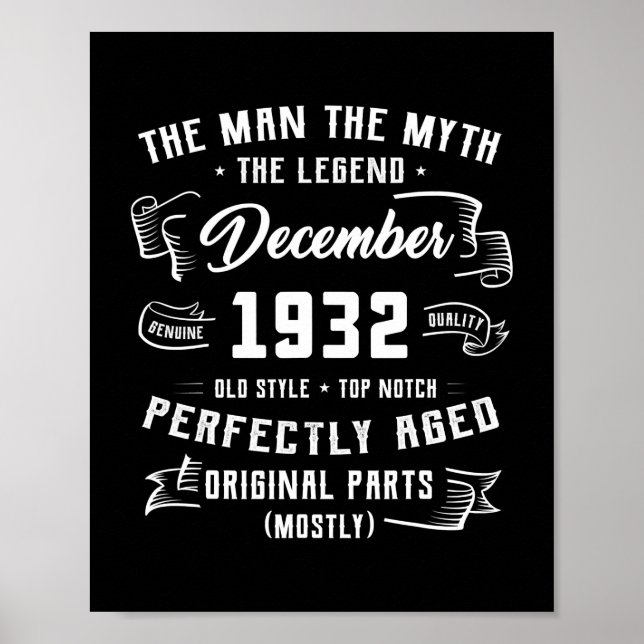 Poster Légende du mythe masculin Décembre 1932 90e annive (Devant)