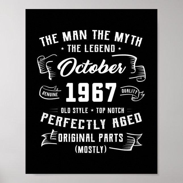 Poster Légende du mythe masculin octobre 1967 55e anniver (Devant)