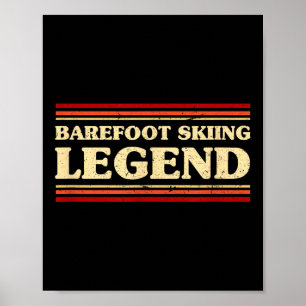 Poster Légende du ski pieds nus Aventure sportive pieds n