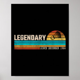Poster Légende Joueuse de Badminton Depuis Décembre 1984 