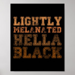 Poster Légèrement Mélanisée Hella Black Retro Mois de l'H