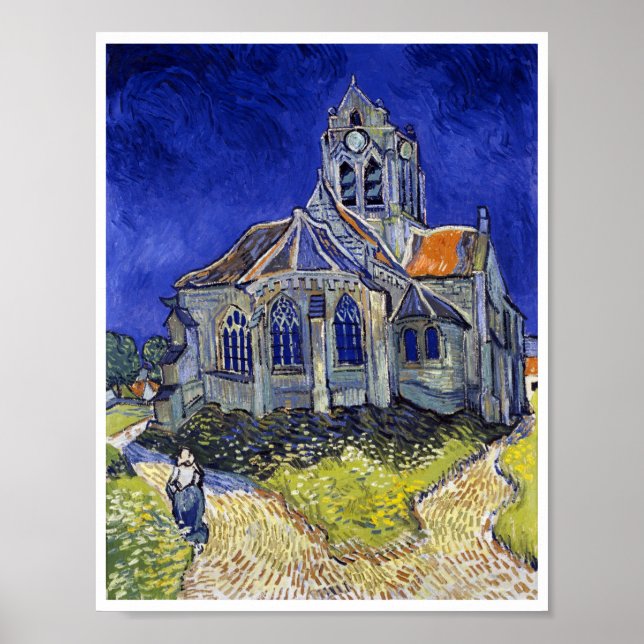 Poster L'église d'Auvers, Van Gogh (Devant)
