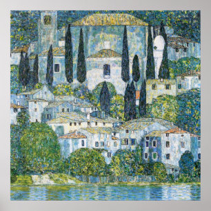 Poster L'église de Gustav Klimt à Cassone