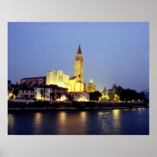 Poster L'église de Sant'Anastasia à Vérone, Italie.