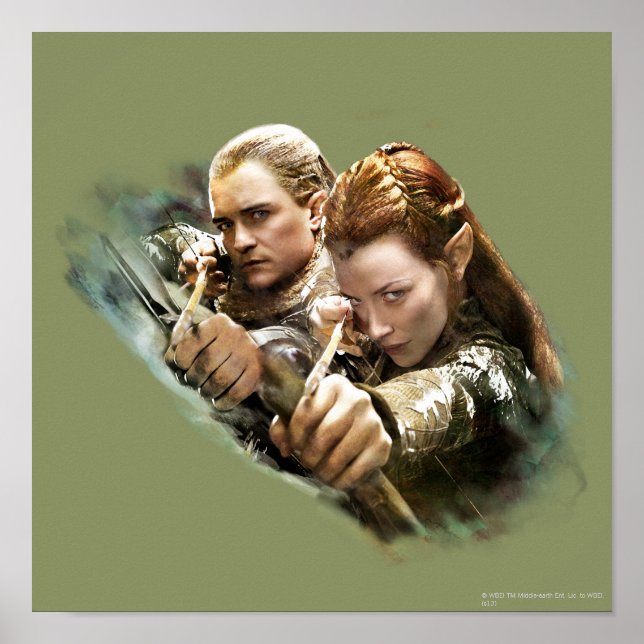 Poster LEGOLAS GREENLEAF™ et TAURIEL™ Graphic (Devant)