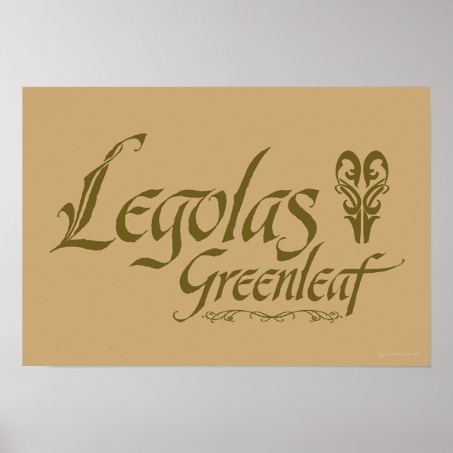 Poster LEGOLAS GREENLEAF™ Nom (Devant)
