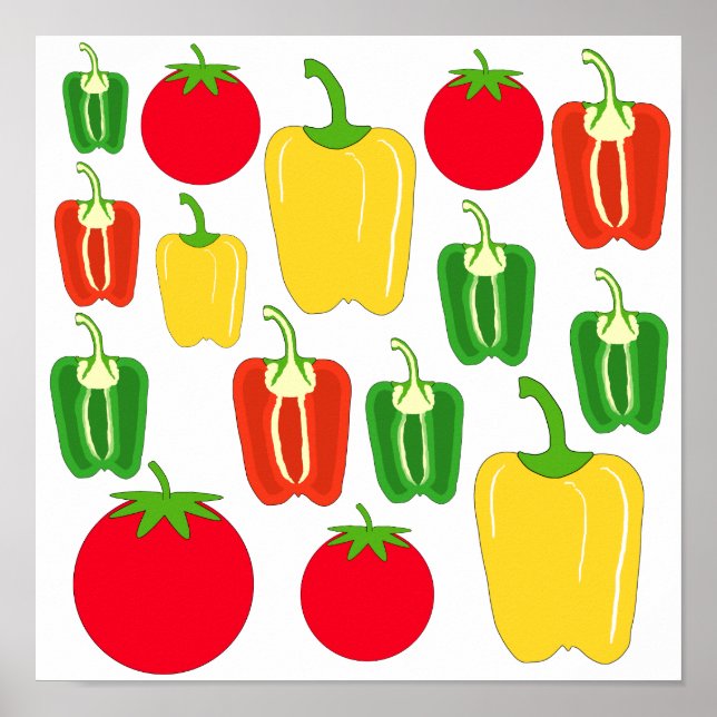Poster Légumes colorés. (Devant)