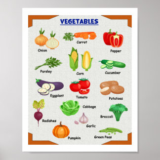 Poster Légumes frais