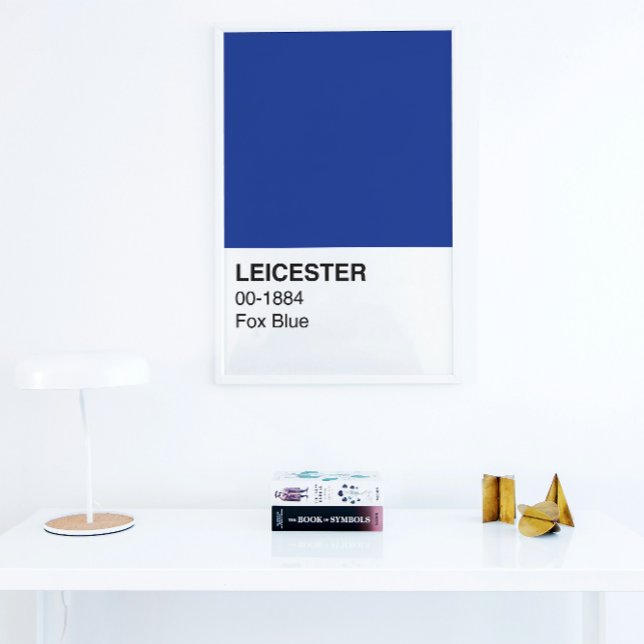 Poster Leicester Fox Blue - Pleine Largeur (Créateur téléchargé)