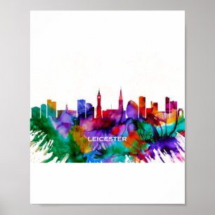 Poster Leicester Skyline