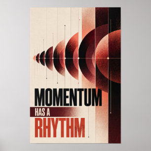 Poster L'élan a un rythme Typographie motivationnelle mod