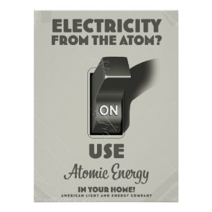 Poster L'électricité de l'atome