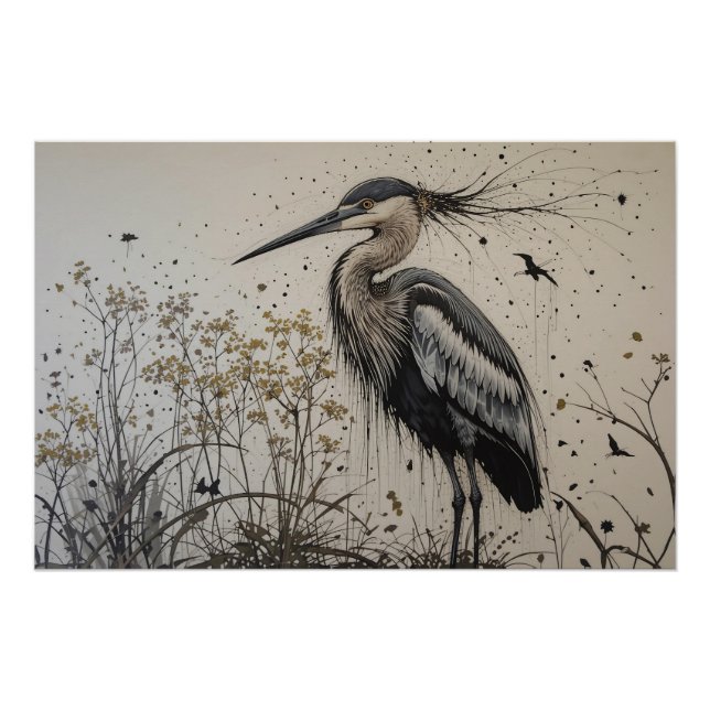 Poster L'élégance de Heron (Devant)