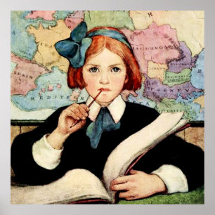 Poster L'Élève par Jessie Willcox Smith