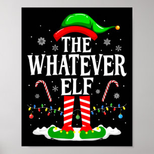 Poster L'Elf Noël drôle de groupe familial assorti Whatev
