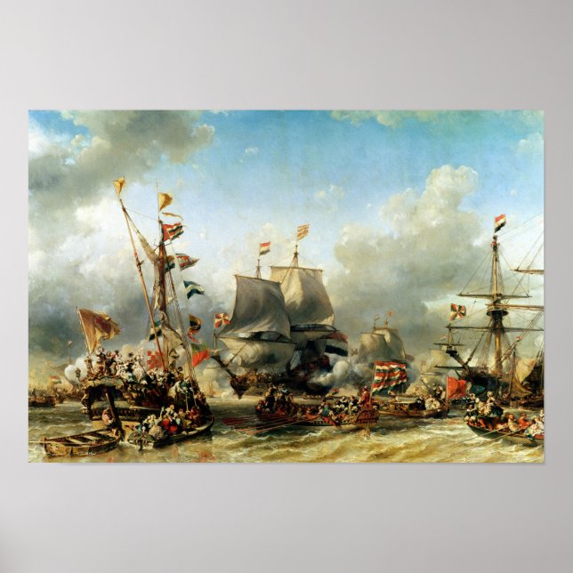Poster L'embarquement de Ruyter et William de Witt (Devant)