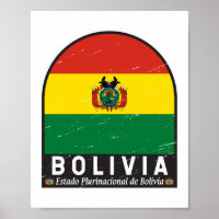 L'emblème du drapeau bolivien est Vintage