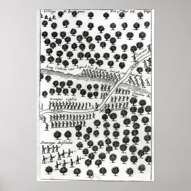 Poster L'embuscade des Iroquois (Devant)