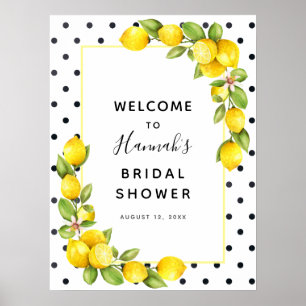 Poster Lemon Bridal Shower Welcome Sign