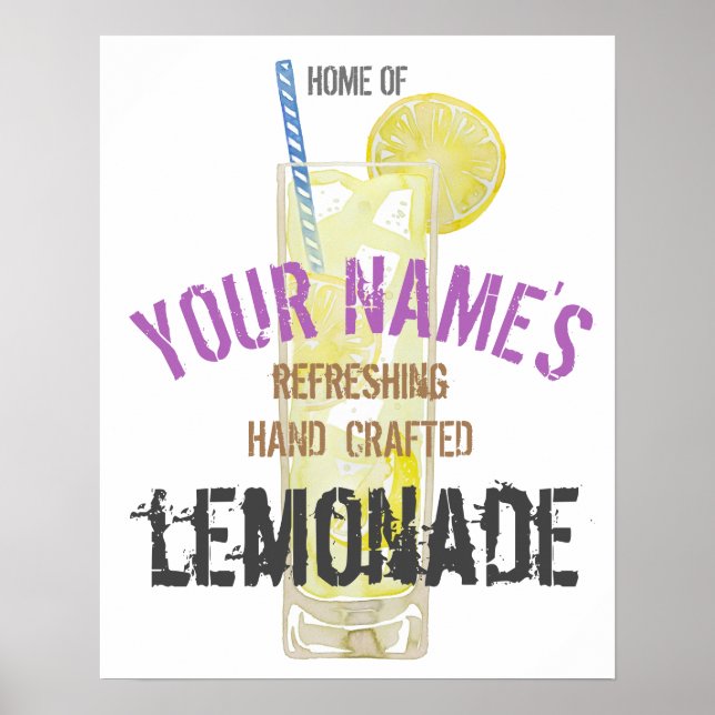 Poster Lemonade personnalisée (Devant)
