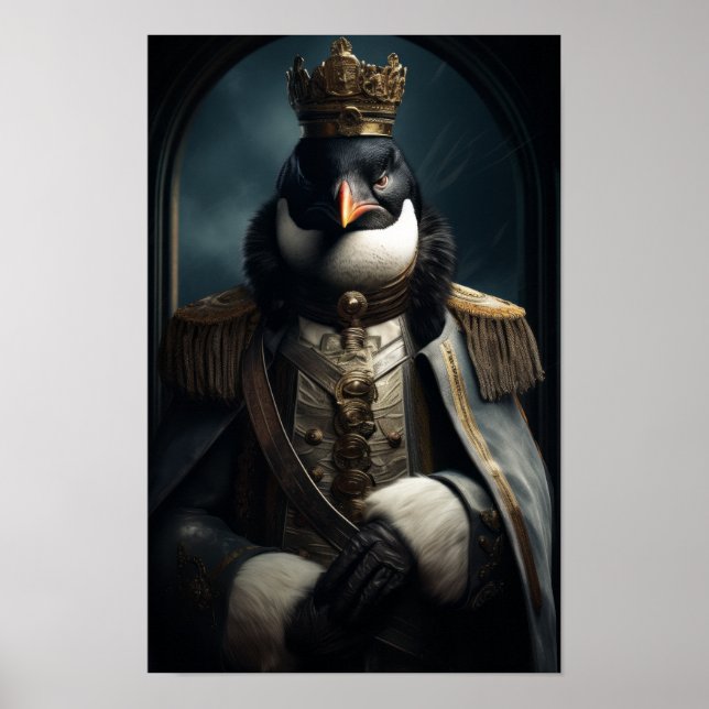 Poster L'empereur majestueux Penguin de l'Antarctique - É (Devant)