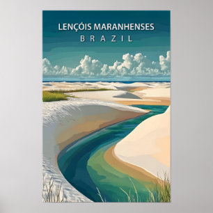 Poster Lencois Maranhenses Brésil Travel