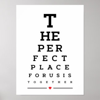 Poster L'endroit parfait pour nous est ensemble un oeil c