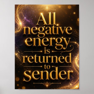 Poster L'énergie négative est renvoyée à l'expéditeur