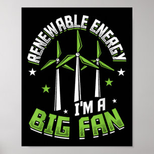 Poster L'Énergie Renouvelable Je Suis Un Grand Fan De l'e