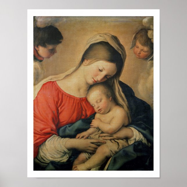 Poster L'Enfant-Christ endormi (huile sur toile) (Devant)