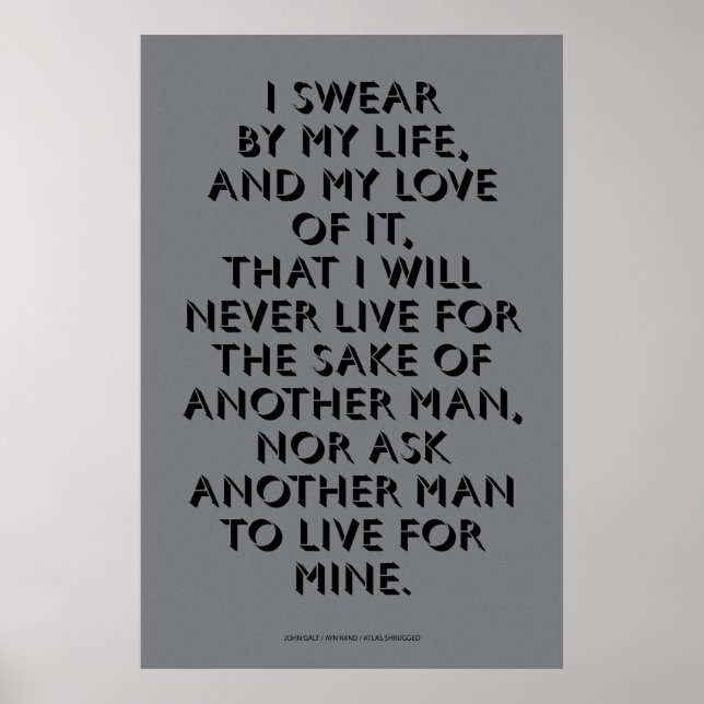 Poster L'engagement de John Galt (Devant)