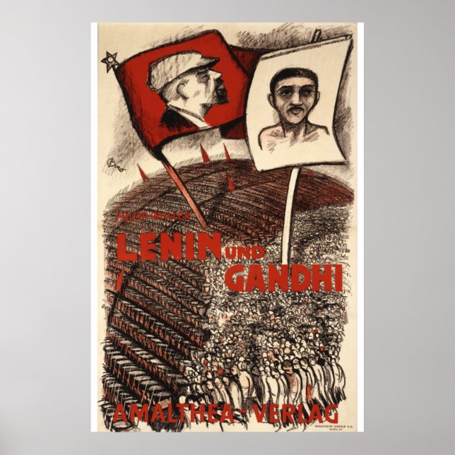 Poster Lénine et Gandhi (Devant)