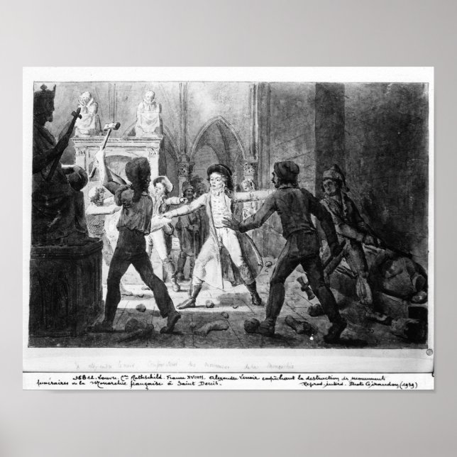 Poster Lenoir s'oppose à la destruction des tombes royale (Devant)