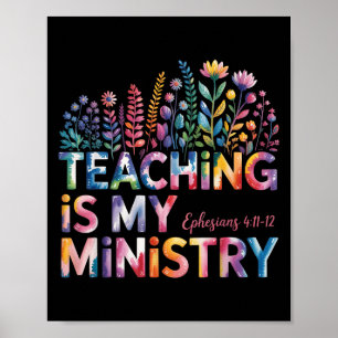 Poster L'Enseignement Est Mon Ministère Christian Enseign