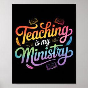 Poster L'enseignement est mon ministère Jésus enseignant