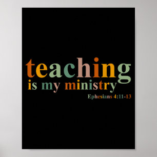 Poster L'enseignement est mon ministère verset biblique É