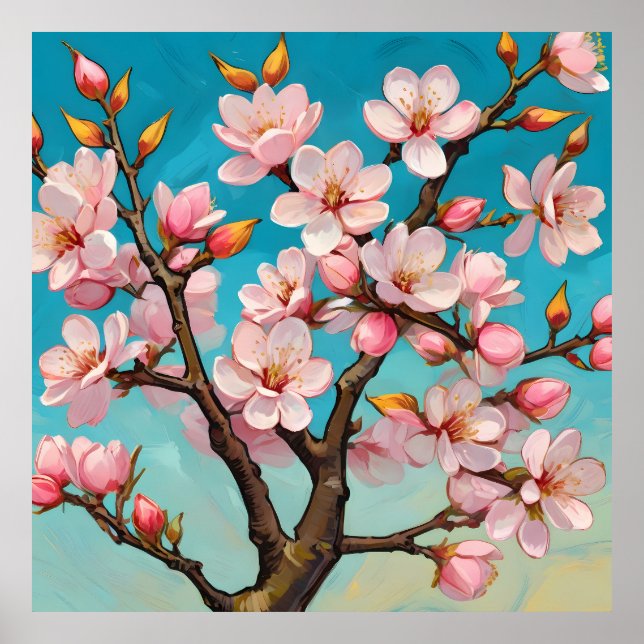 Poster Lente éveil des fleurs (Devant)