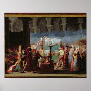 Poster L'enterrement de Marat dans l'église antique