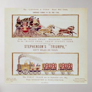 Poster L'entraîneur Royal Mail de Londres et York