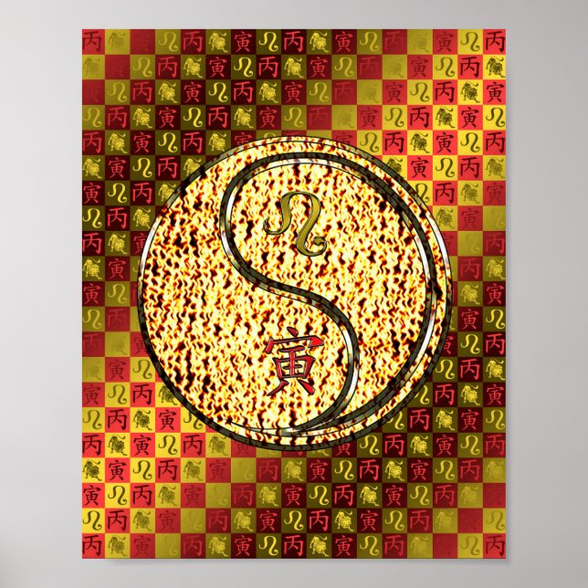 Poster Leo & Fire Tiger (Devant)