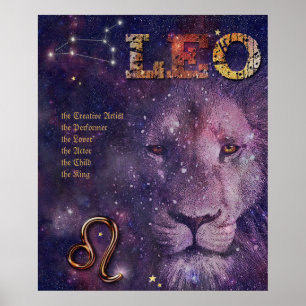 Poster Leo ♌ (personnalisable)