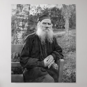 Poster Leo Tolstoï - Portrait d'auteur russe