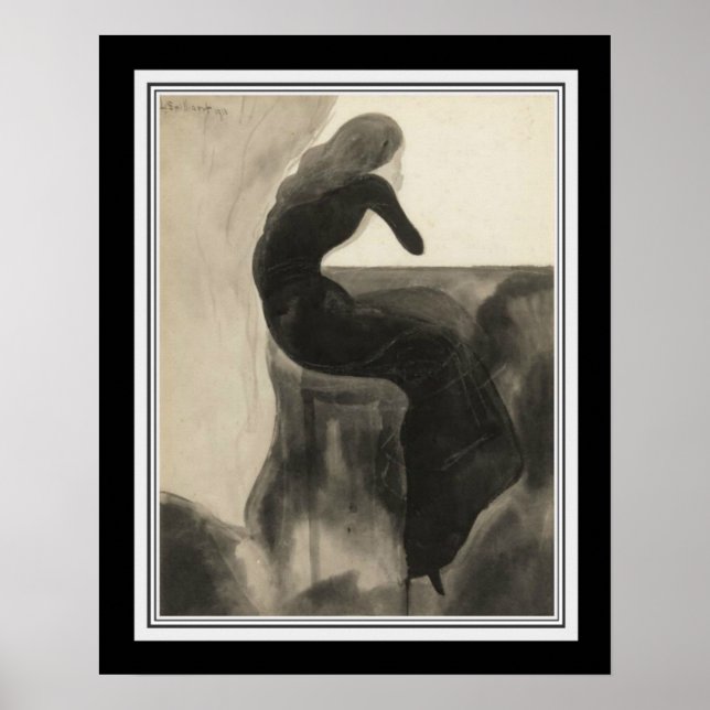Poster Léon Spilliaert "La Princesse Maleine" 16x20 Impri (Devant)