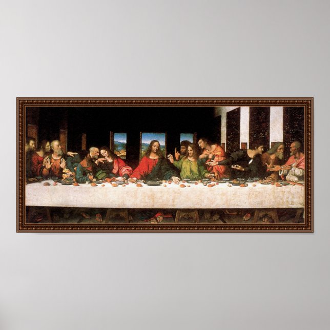 Poster Léonard de Vinci - Dernière Cène Art Renaissance (Devant)