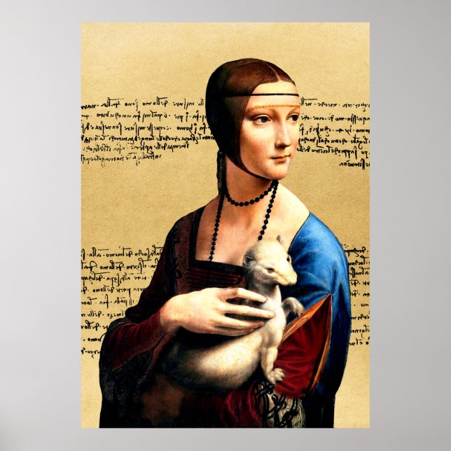 Poster Léonard de Vinci Lady avec Ermine (Devant)