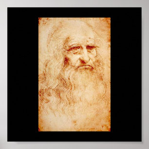 Poster Leonardo Da Vinci Autoportrait vers 1510-1515