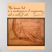 Poster Leonardo da Vinci Foot