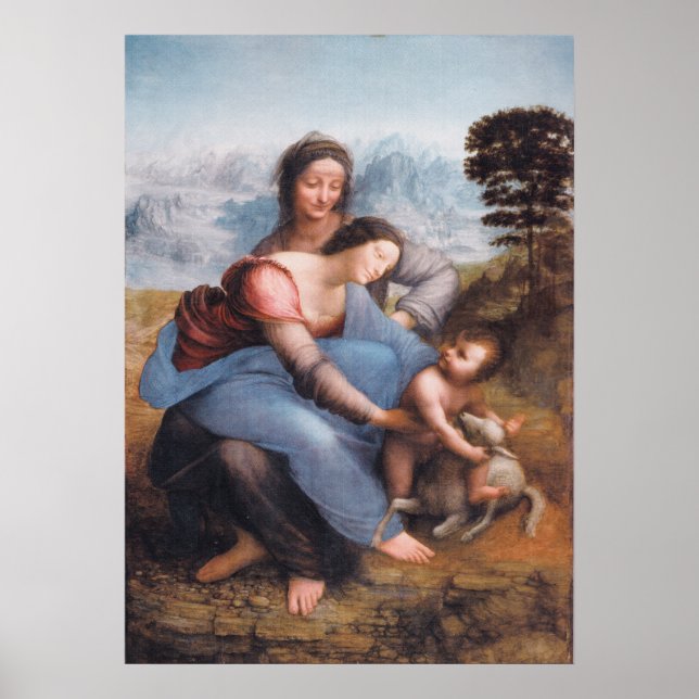 Poster Leonardo da Vinci - La Vierge et l'Enfant (Devant)