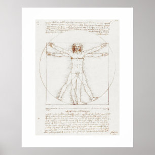 POSTER : LEONARDO DA VINCI : VITRUVIAN